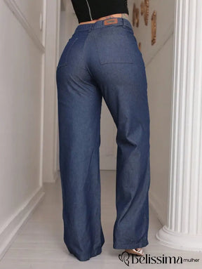 Calça Pantalona Jeans Hana™