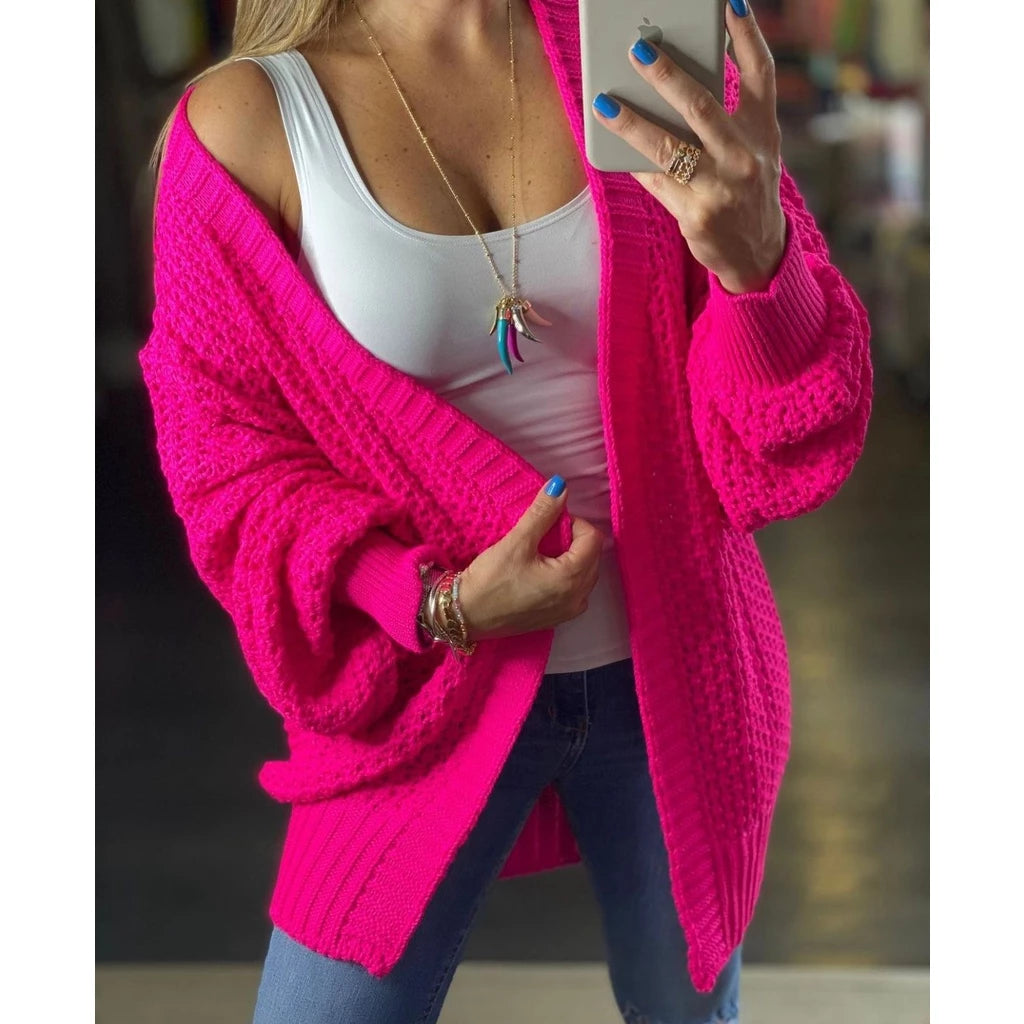 Cardigan Patrícia - Tricot Manga Aberta