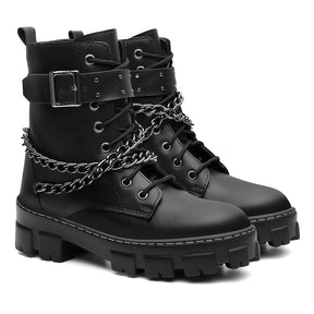 Bota Coturno Corrente Cano Médio
